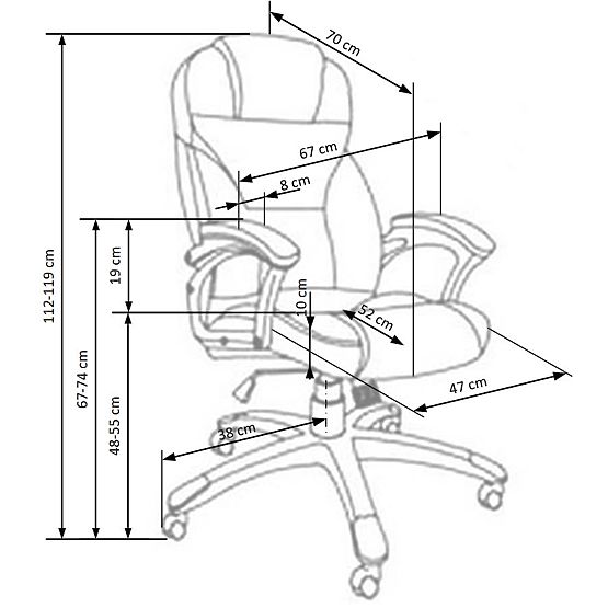 DESMOND office chair dark brown