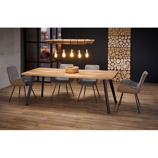 DICKSON Extendable Table 120-180/80 cm, Top - Natural, Legs - Black (2p=1pc)