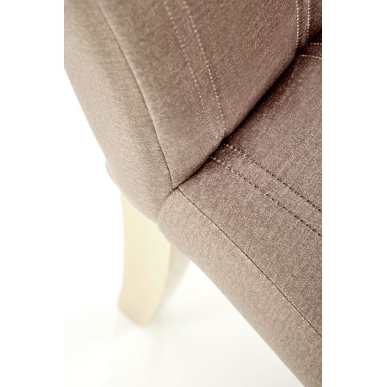 DIEGO 3 Chair Honey Oak / Quilted Velvet Stripes Upholstery - MONOLITH 09 (Dark Brown) (1p=2pcs)
