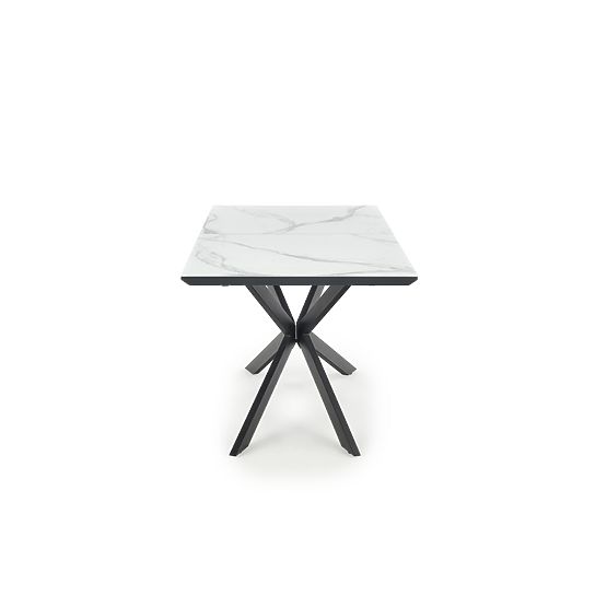 DIESEL extendable table top - white marble / dark gray, legs - black (2p=1pc)