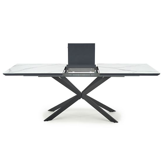 DIESEL extendable table top - white marble / dark gray, legs - black (2p=1pc)