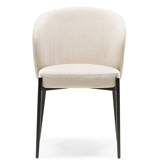 Dining Chair Avery Light Beige/Black Legs