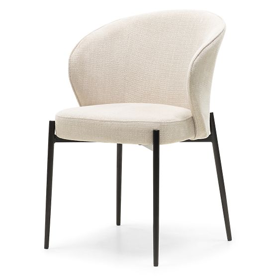 Dining Chair Avery Light Beige/Black Legs