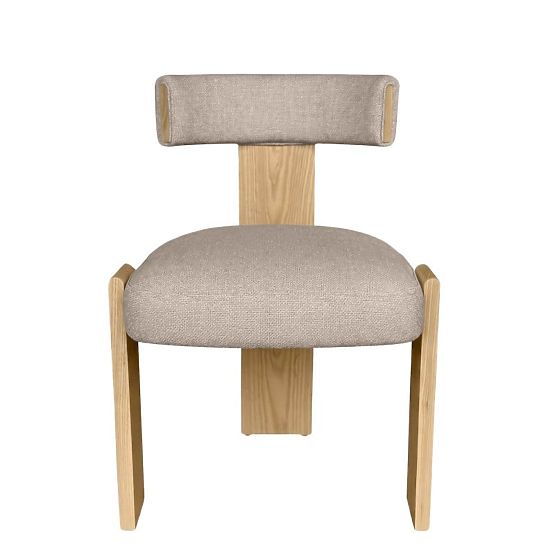 Dining Chair Bali, Wooden, Beige/Ash
