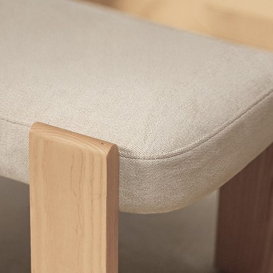 Dining Chair Bali, Wooden, Beige/Ash