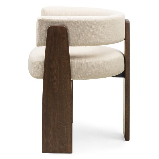 Dining Chair Bruna, Beige, Mocha Oak