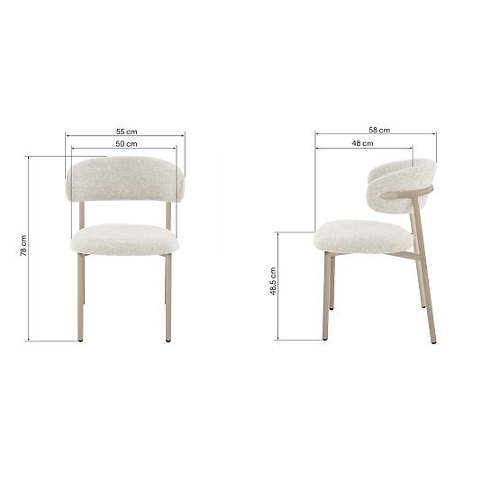 Dining Chair Fresno, Beige