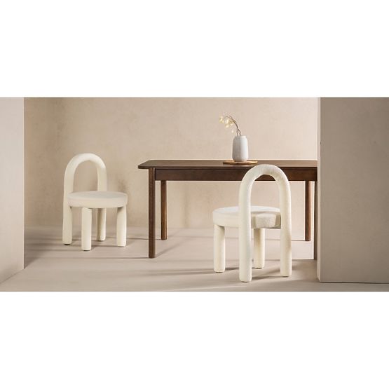 Dining Chair Ivo, Ecru, Boucle