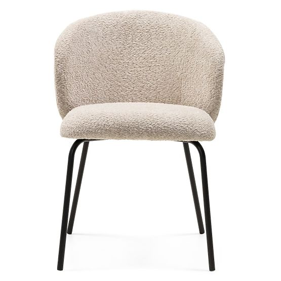 Dining Chair Larisa, Beige/Black Legs