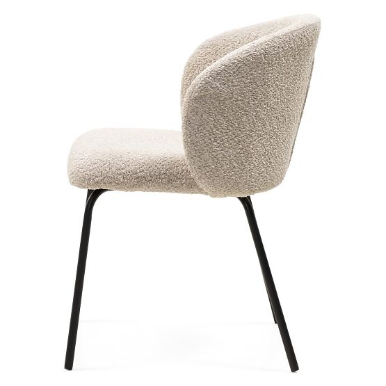 Dining Chair Larisa, Beige/Black Legs