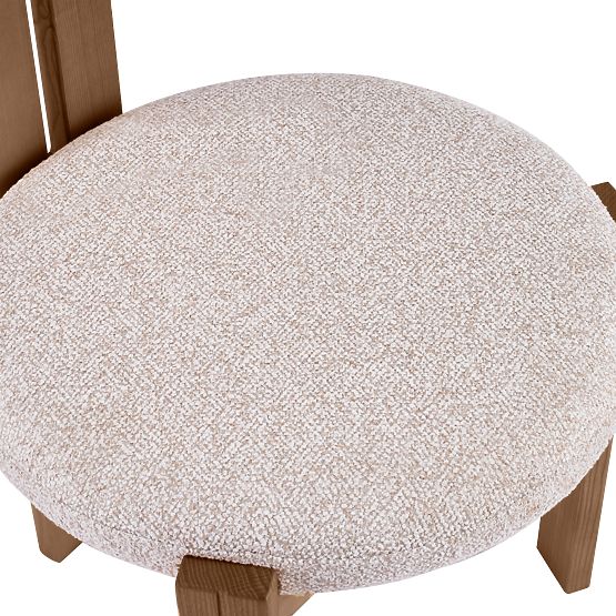 Dining Chair Matteo, Beige-Cream/Brown