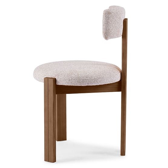 Dining Chair Matteo, Beige-Cream/Brown