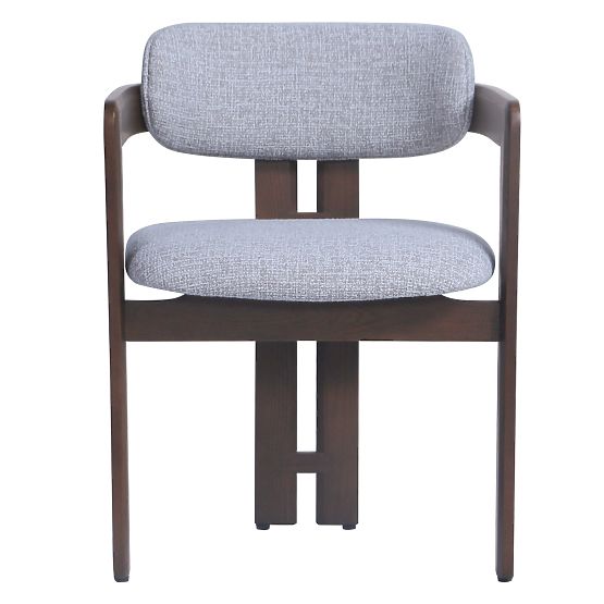 Dining Chair Noa, Beige-Cream/Dark Walnut