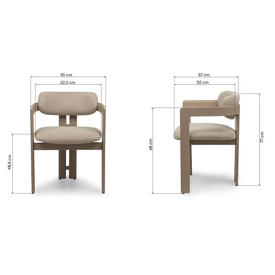Dining Chair Noa, Light Brown