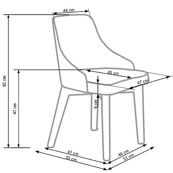 Dining Chair TOLEDO - Honey Oak/Cream