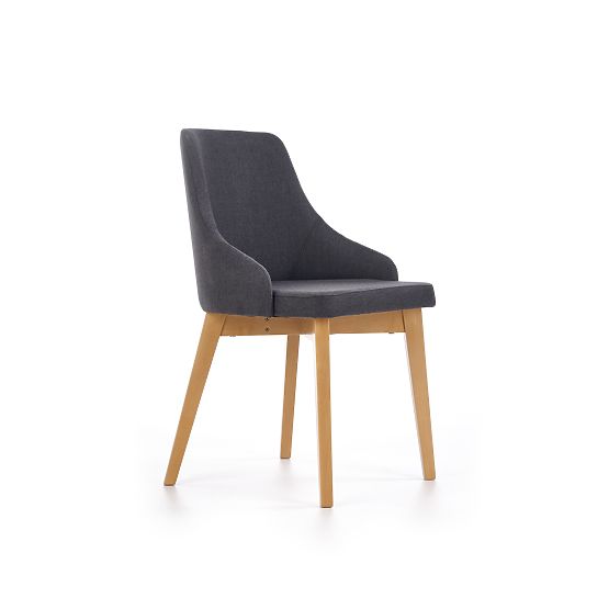 Dining Chair TOLEDO - Honey Oak/Dark Gray