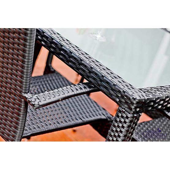 Dining Furniture Set from Technorattan (Table 150×90 cm + 6 × Chairs) AVVICENTE, Black