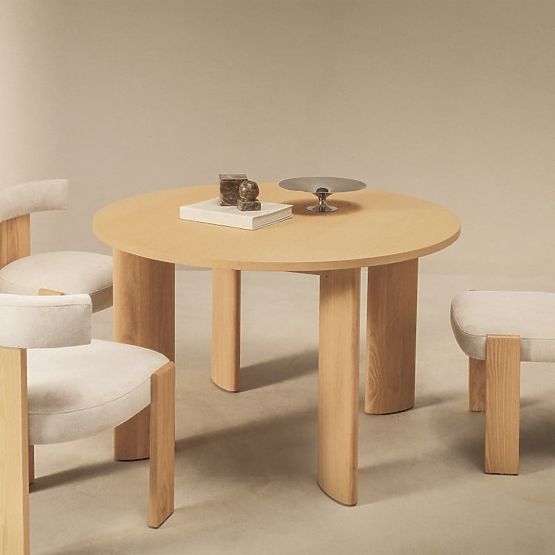 Dining Table Bali 120 cm, Round, Cream White