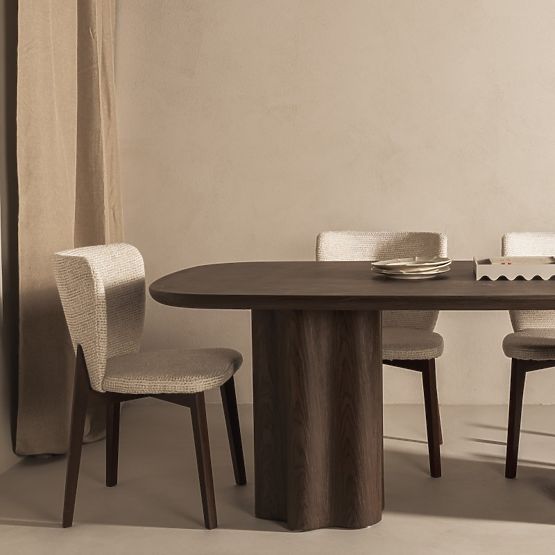 Dining Table Jalo 200x100 cm, Dark Walnut