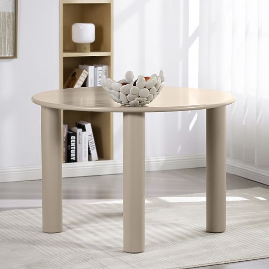 Dining Table Joki 110 cm, Round, Dark Beige