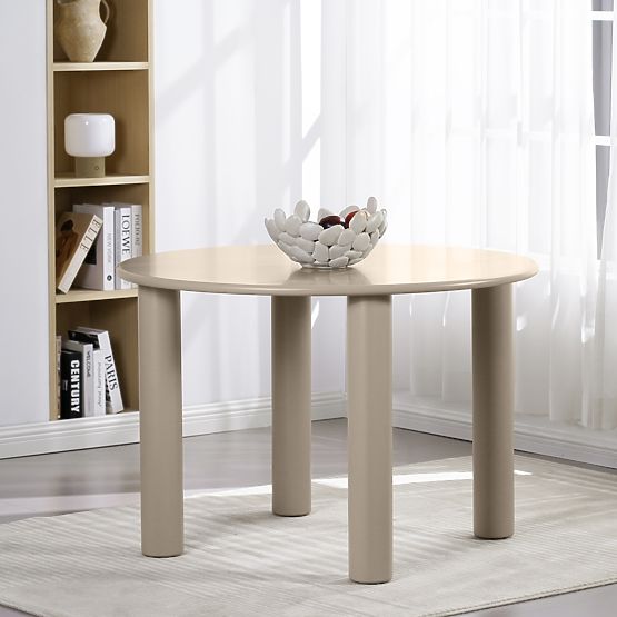 Dining Table Joki 110 cm, Round, Dark Beige