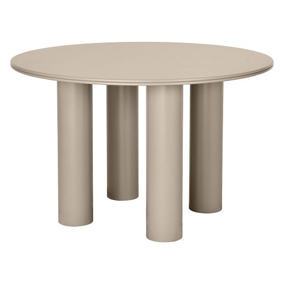 Dining Table Kairo 120 cm, Round, Dark Beige