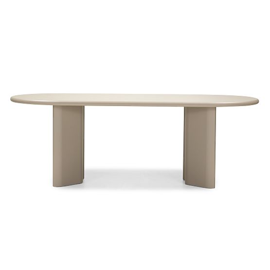 Dining Table Lima 220 cm, Dark Beige, Oval