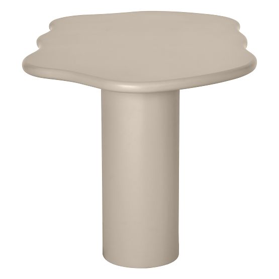 Dining Table Muse 160 cm, Dark Beige, Rounded Shapes