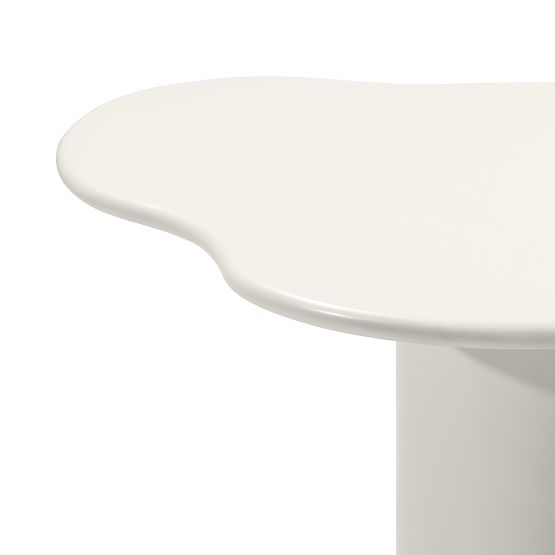 Dining Table Pinar 180 cm, Gray-Beige, Rounded Shapes