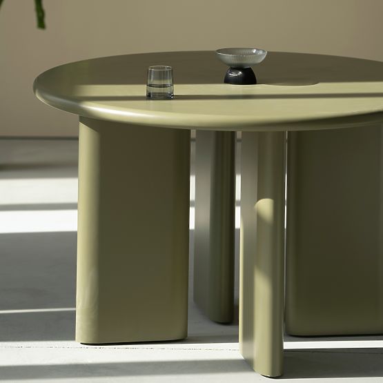 Dining Table Poem 120 cm, Round, Olive, Matte