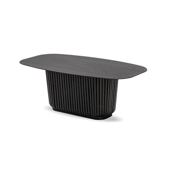 Dining Table with Slats Araia Black Ash