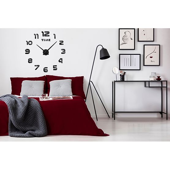 DIY Wall Clock NEPRI 65 - 130 cm - Black 3D