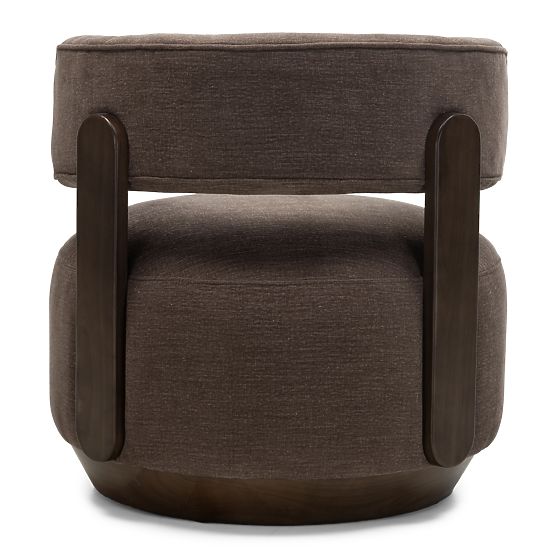 Dolce Relaxation Chair, Rounded Shapes, Brown Espresso, Walnut