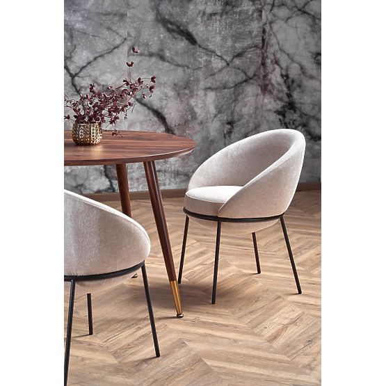 DOMENICO Table Top - Walnut, Legs - Walnut / Gold (2p=1pc)