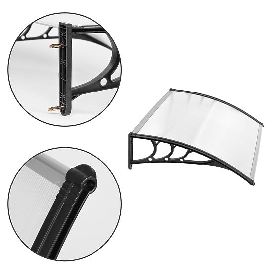 Door Canopy 100x80 cm Polycarbonate Cover 100x80 cm