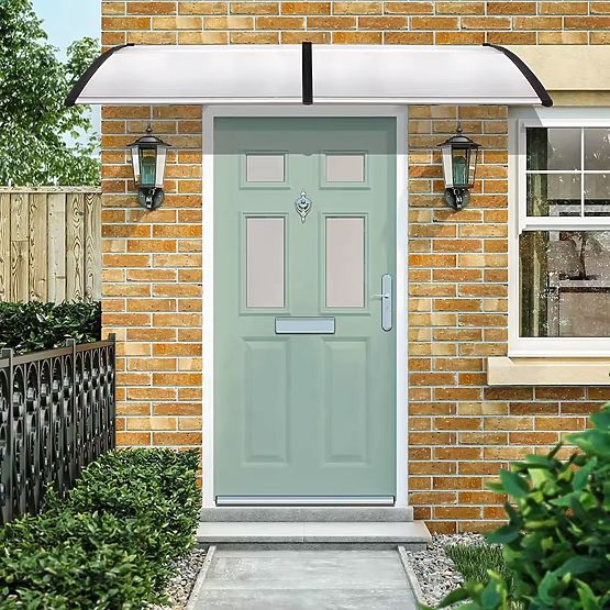 Door Canopy 120x100 cm Shelter Protection Polycarbonate