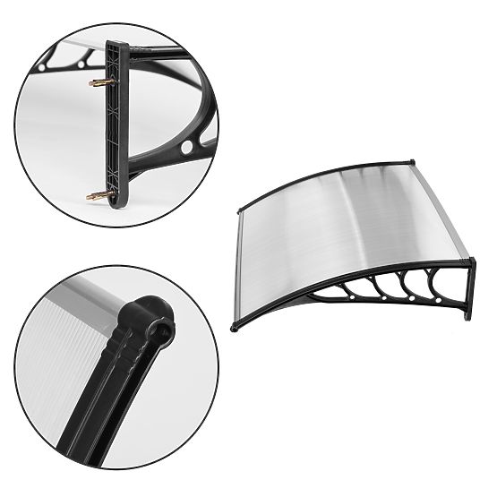 Door Canopy 150x100 cm Shelter Protection Polycarbonate