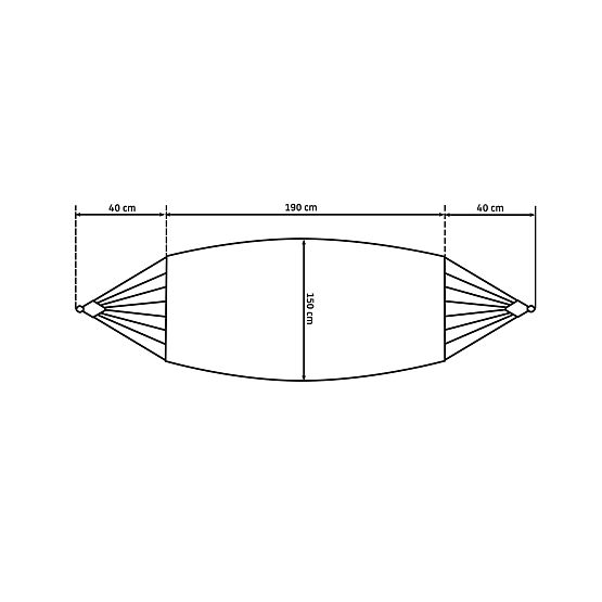 Double Person Braided Rope Hammock 400256