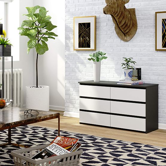 DRESSER CL100 6 DRAWERS GRAY / WHITE