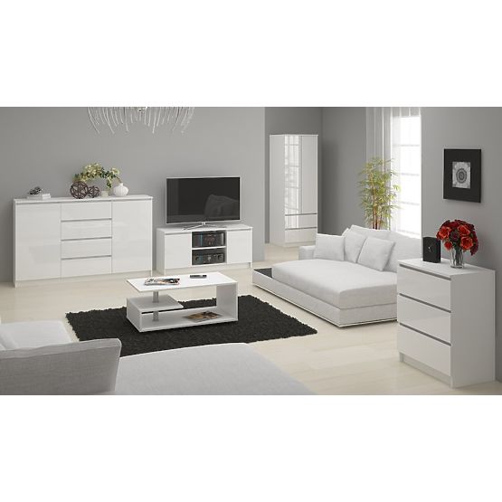 DRESSER K120 6 DRAWERS CLP PK WHITE GLOSS