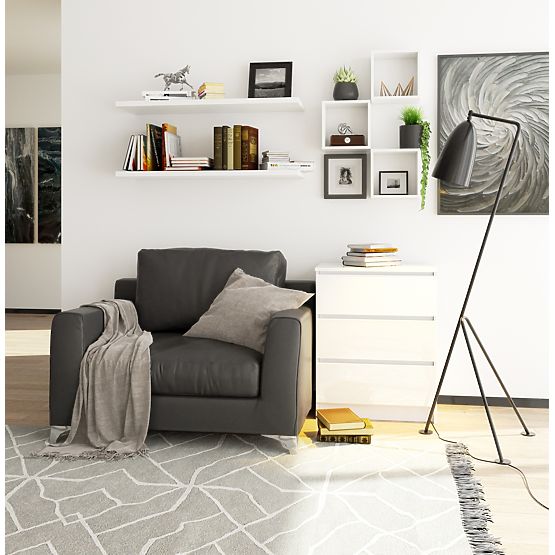 DRESSER K60 3 DRAWERS CLP PK WHITE GLOSS