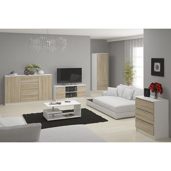 DRESSER K60 6 DRAWERS CLP PK WHITE / SONOMA