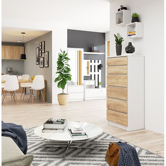 DRESSER K60 6 DRAWERS CLP PK WHITE / SONOMA