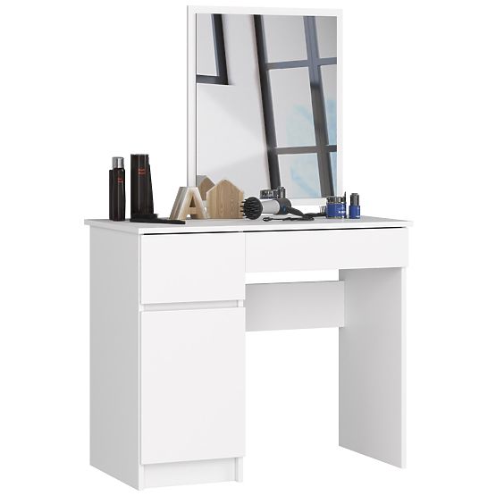 Dressing Table with Mirror CLP P-2/SL LEFT PK WHITE