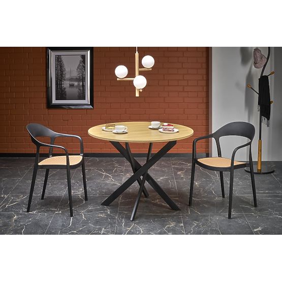 EDGAR Table, Top - Golden Oak, Legs - Black (2p=1pc)