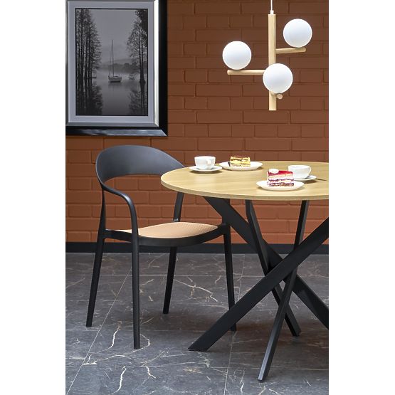 EDGAR Table, Top - Golden Oak, Legs - Black (2p=1pc)