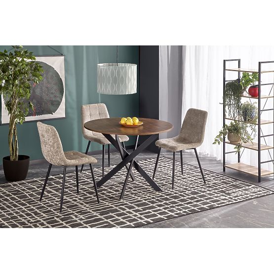 EDGAR Table, Top - Walnut, Legs - Black (2p=1pc)