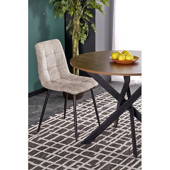 EDGAR Table, Top - Walnut, Legs - Black (2p=1pc)