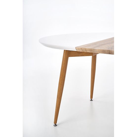 EDWARD Extendable Table Honey Oak / White; Legs: Honey Oak (2p=1pc)