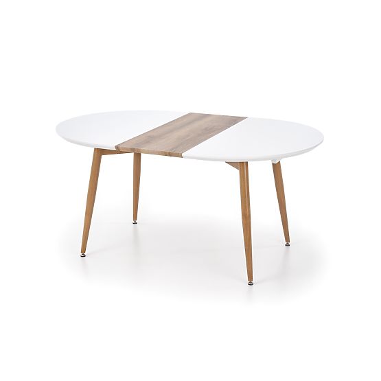EDWARD Extendable Table Honey Oak / White; Legs: Honey Oak (2p=1pc)